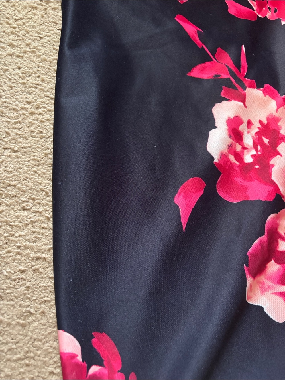 Lauren Ralph Lauren Sleeveless Navy Blue & White Dress w/ Pink Florals Size 8 - Picture 8 of 8